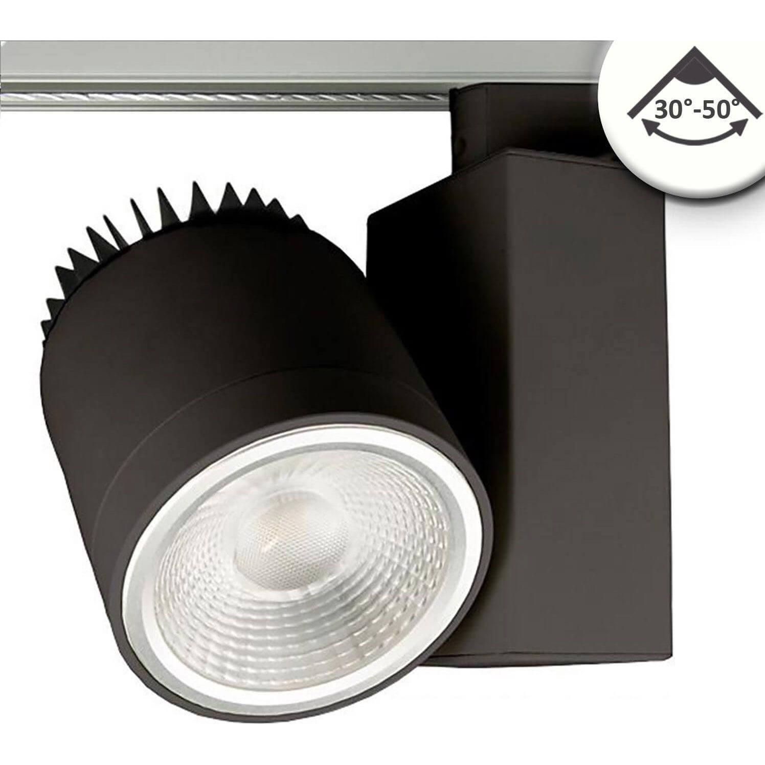 Thumbnail - Isoled, Zubehör Beleuchtung, 3-PH Schienen-Strahler fokussierbar, 36W, 30°-50°, schwarz matt, 4000K, CRI92, DALI dimmbar