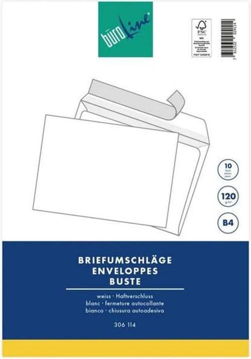 Image du produit BüroLine Enveloppe (B4, 10 x)