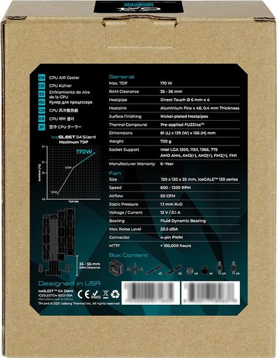 Image du produit Iceberg Thermal IceSLEET G4 Silent - AM4/Intel (156 mm)