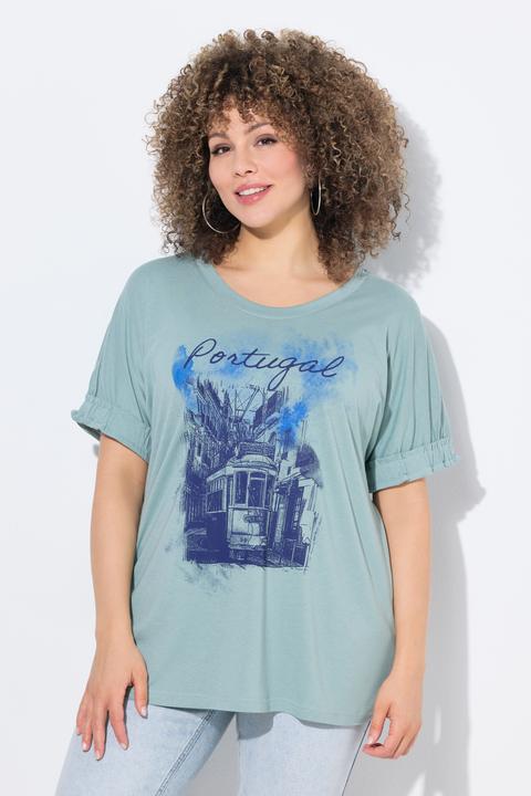 Produktbild Ulla Popken T-Shirt, Portugal, Oversized, Rundhals, Halbarm (58)