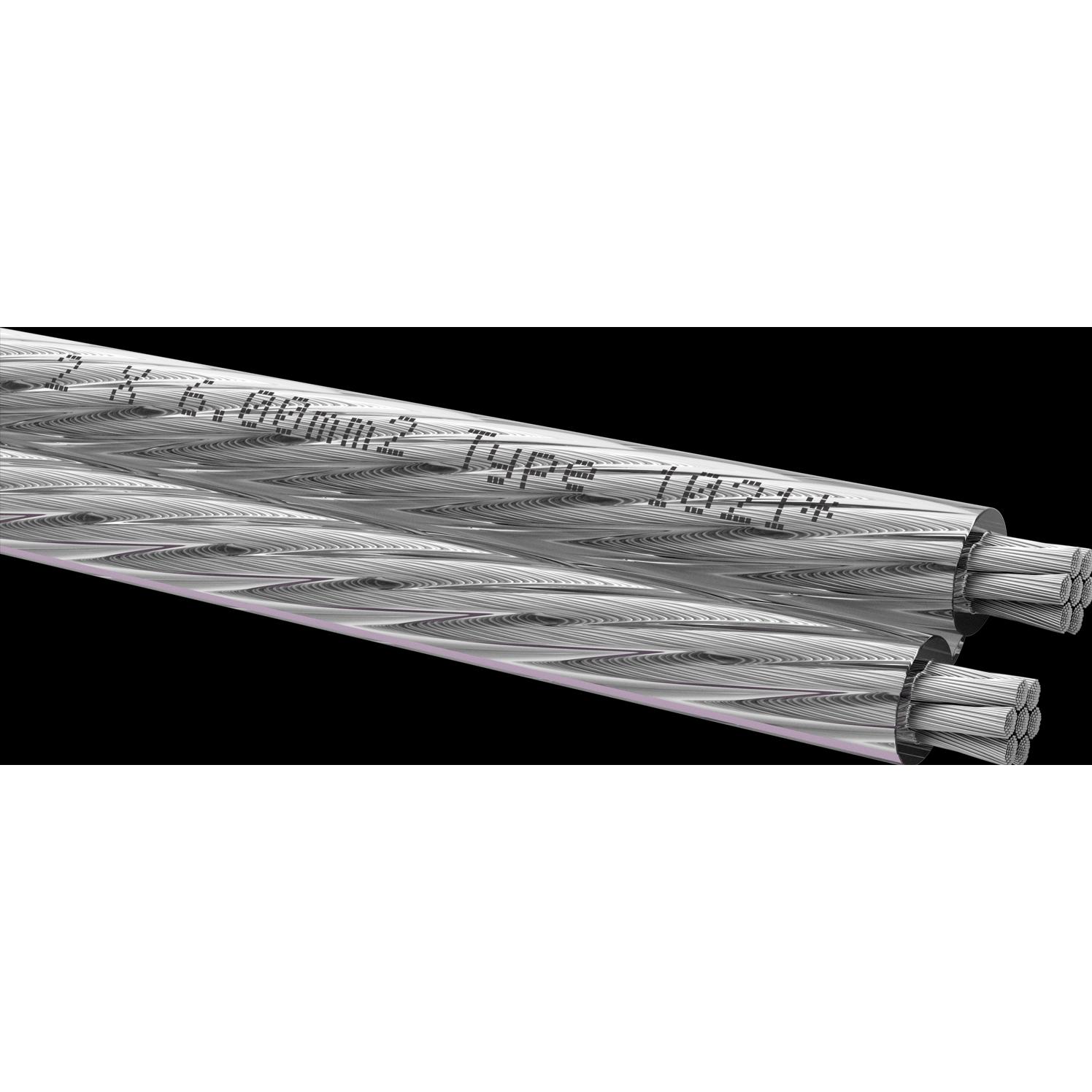 Oehlbach D1C345 Lautsprecherkabel 2 x 6.0 mm² Transparent 4 m (4 m, 6 mm²), Lautsprecherkabel, Transparent