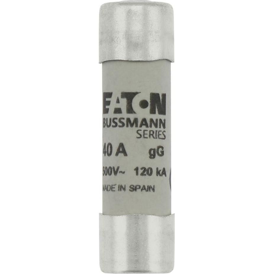 10x Eaton, Sicherung, Sicherungseinsatz, Niederspannung, 40 A, AC 500 V, 120 kA, 14 x 51 mm, gL/gG, IEC, Mit Schlagmelde...