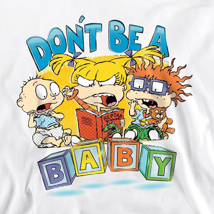 Actual product image Rugrats Unisex Adult Don't Be A Baby Blocks Sweatshirt (S)