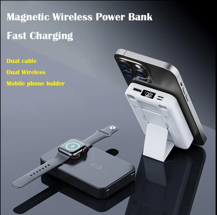 Actual product image Plutoos Magnetic 3-in-1 Wireless Power Bank (10000 mAh, 22.50 W)