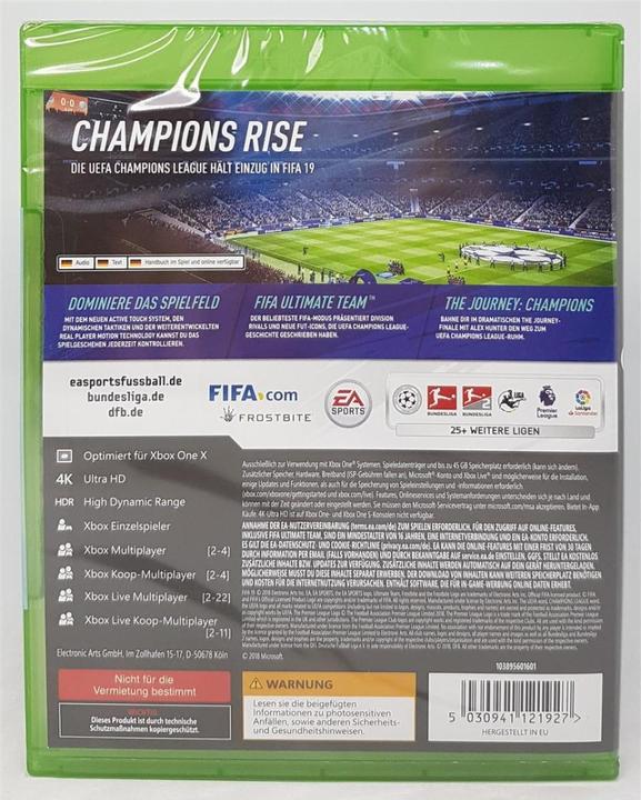 Produktbild EA Games FIFA 19 (Xbox One X, Xbox Series X, Multilingual)