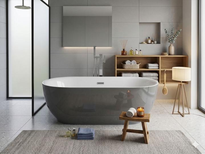 Produktbild Jet-Line Badewanne LAUSANNE II grau (170 cm, 80 cm)