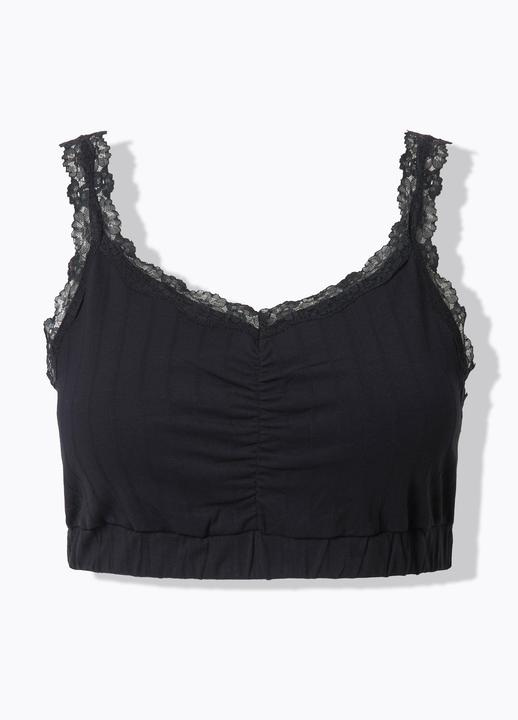 Produktbild Ulla Popken Bustiers, 2er-Pack, Spitzenkante, Ajourjersey (2er Pack, 60 H)