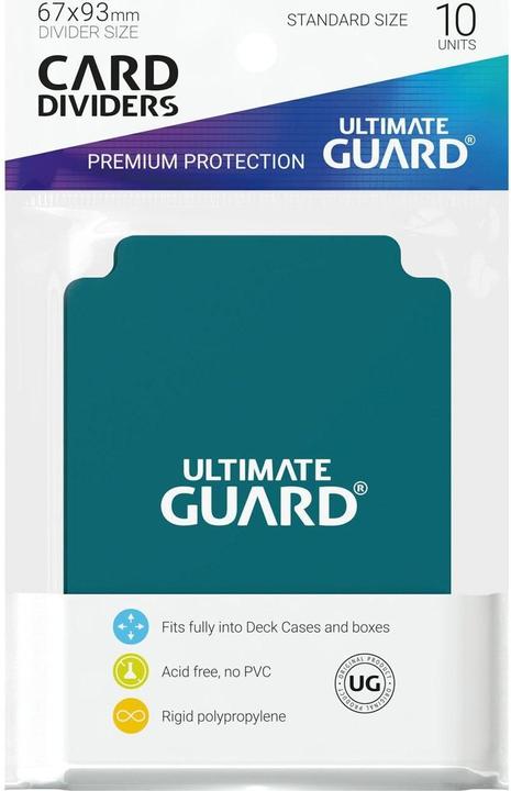 Actual product image Ultimate Guard Card Separator Standard Size Petrol Blue 10