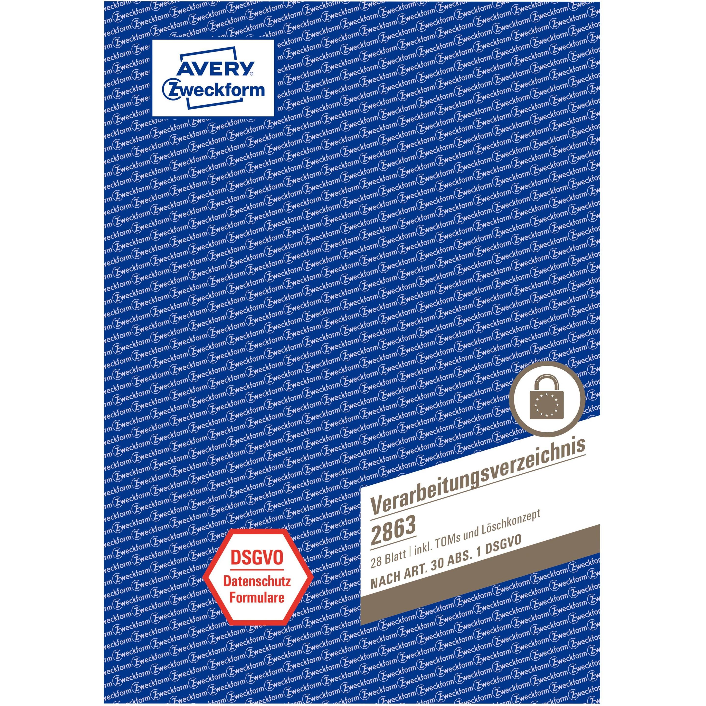 Thumbnail - Avery, Formular, Verarbeitungsverzeichnis (28 x)