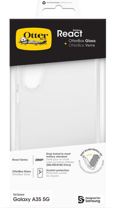 Immagine prodotto OtterBox React + Glass Bundle - Kit (Samsung Galaxy A35)