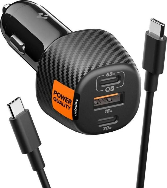 Actual product image Spigen Essential 113W Car Charger EV1133 black