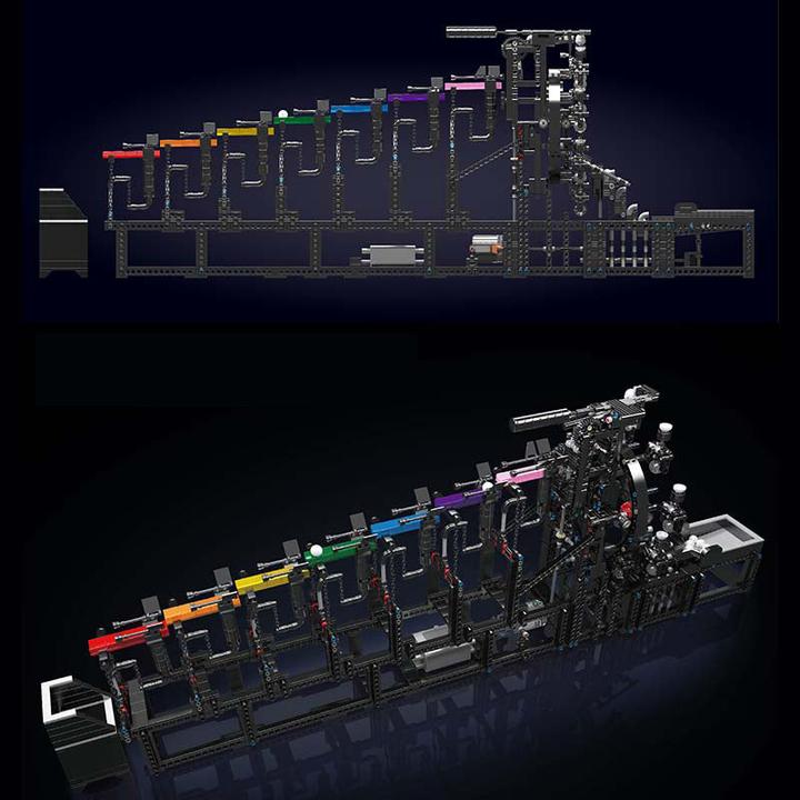 Actual product image Mould King Rainbow Tensegrity (marble run)