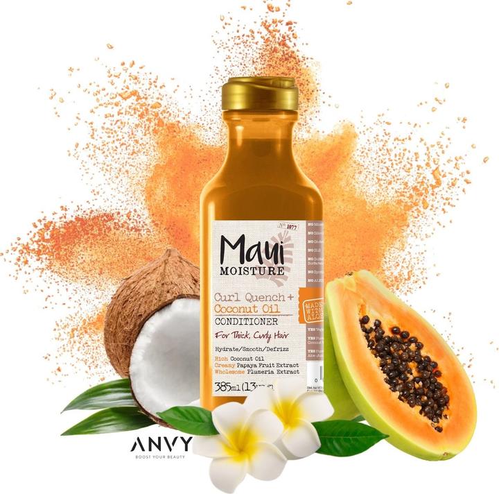Image du produit Maui après-shampooing pour cheveux bouclés épais + huile de coco 385 ml (385 ml)