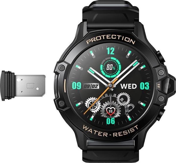 Actual product image Hoco Tablet accessories Smartwatch for kids 1,28" 4G GPS with call function Y107 black (4G)