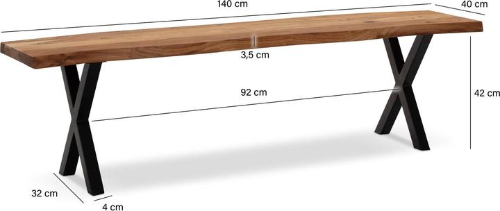 Immagine prodotto Wohnling 140x40x45,5 (140 cm)