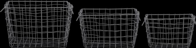 Produktbild Esschert Design Drahtkörbe rechteckig 3er Set L