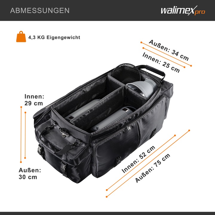 Actual product image Walimex Photo and studio bag XXL (Camera shoulder bag, 10 l)