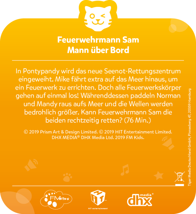 Actual product image Tigermedia Tigercard fireman Sam Mann overboard (German)