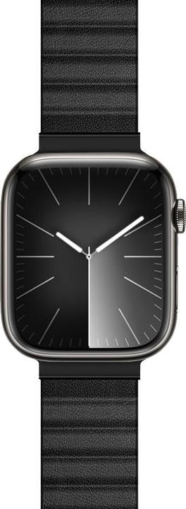 Produktbild Crong Eclipse - Apple Watch Leder-Magnetarmband 42/44/45/49 mm (Schwarz) (Öko-Leder)