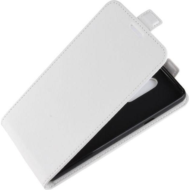 MU Classic Leder Flipcase Hülle (LG G7 Fit), Smartphone Hülle, Weiss