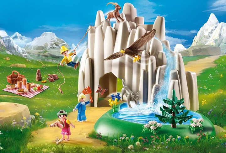 Immagine prodotto Playmobil Al lago dei cristalli con Heidi, Peter e Clara (70254, Playmobil Heidi)