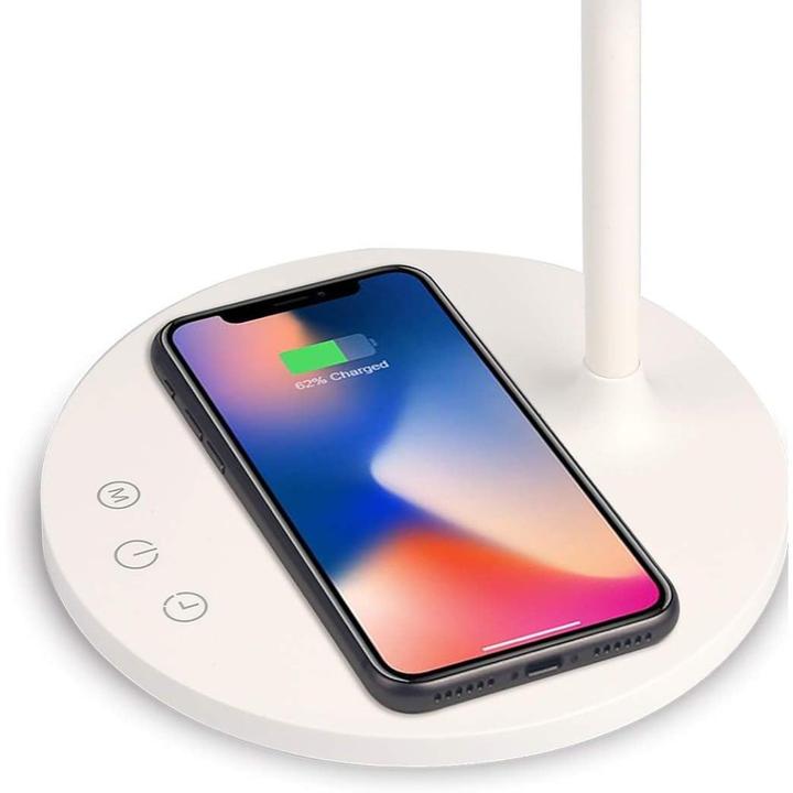 Image du produit Techly 5.5W LED Desk Touch Lamp with Qi Charger 15W (320 lm)