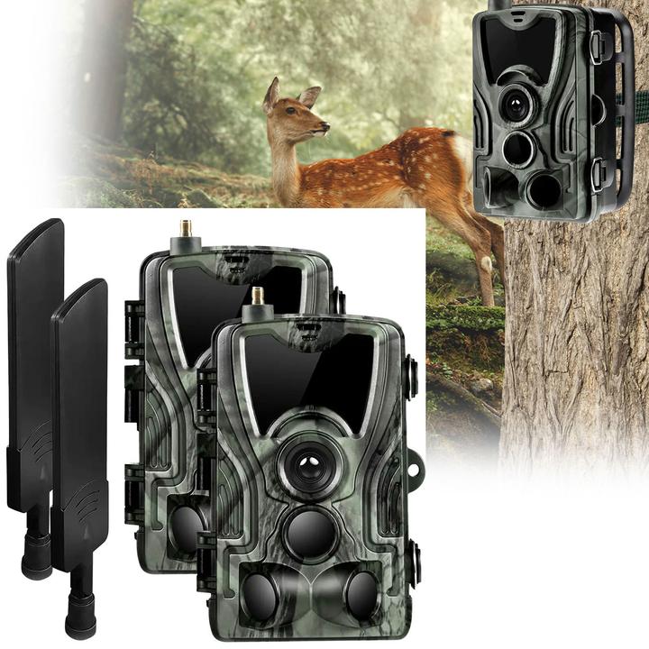 Produktbild Denver 2er-Set 4G-Wildkamera mit 2K-Auflösung, PIR-Sensor, Nachtsicht, App