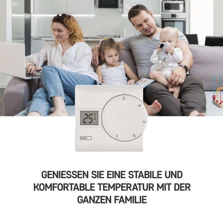 Produktbild Emos Raumthermostat P5603R, manuell, verkabelt