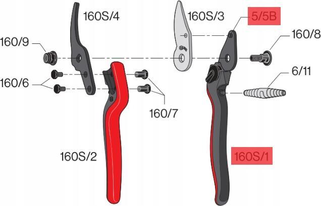 Actual product image Felco 160S/1 Handle Without blade With lock