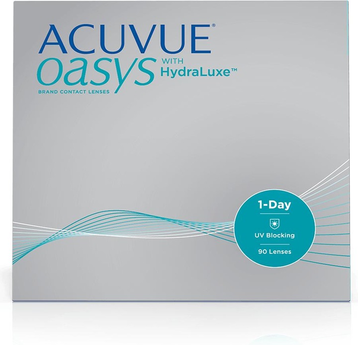 Acuvue 1-Day Oasys with Hydraluxe (90 pièce(s), Lentille journalière, Sphérique)