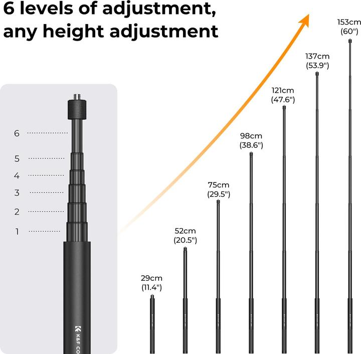 Image du produit K&F Concept MS07 Selfie Stick / Support pour téléphone