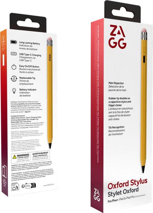 Actual product image Zagg Oxford Stylus für Apple iPad ab 2018 gelb