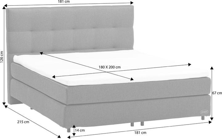Image du produit Jensen Diplomat-Cont. (180 x 200 cm)