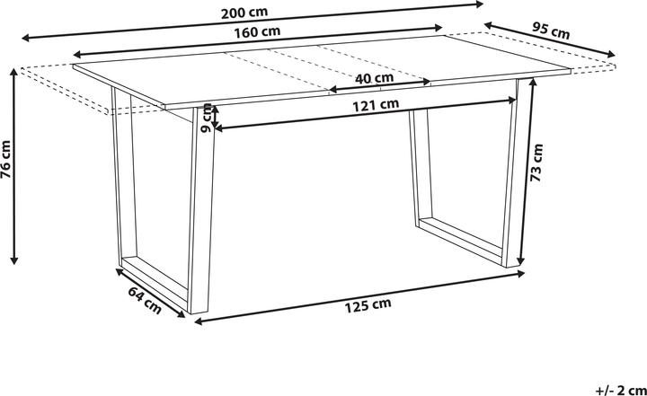 Produktbild Beliani Camden (160 x 95 x 76 cm)