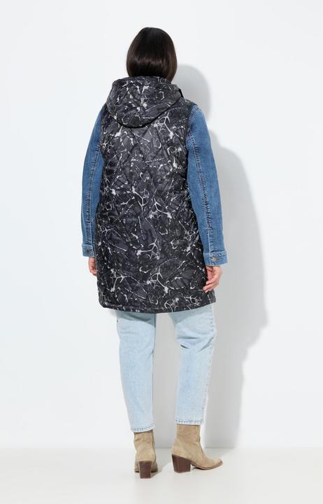 Actual product image Ulla Popken HYPRAR Long-Steppweste, wasserabweisend, Schmetterlinge (54)