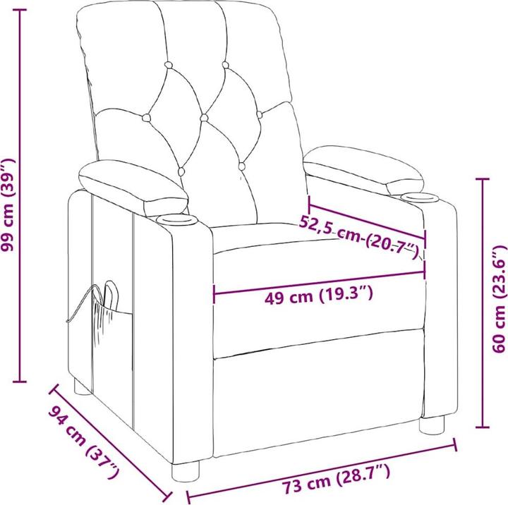 Image du produit vidaXL Massagesessel