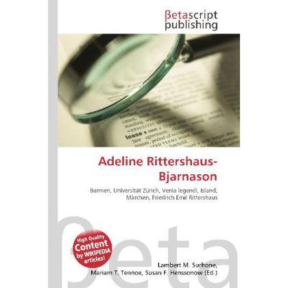 Adeline Rittershaus-Bjarnason, Fachbücher