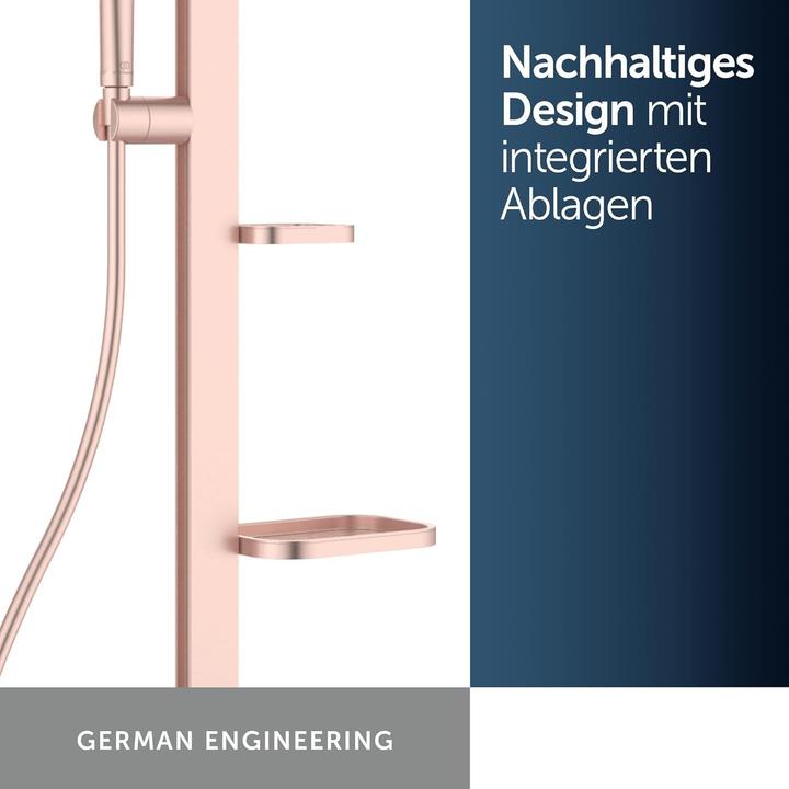 Produktbild Ideal Standard Duschsystem Alu+: Ceratherm Brausethermostat 2 Ablagen, 2F-Handbrause, 2F-Kopfbrause