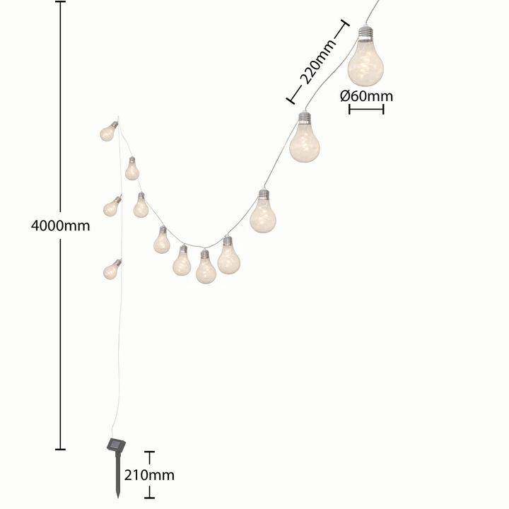 Produktbild Lindby Lampini Solarzelle Lichterkette Clear (4 m)
