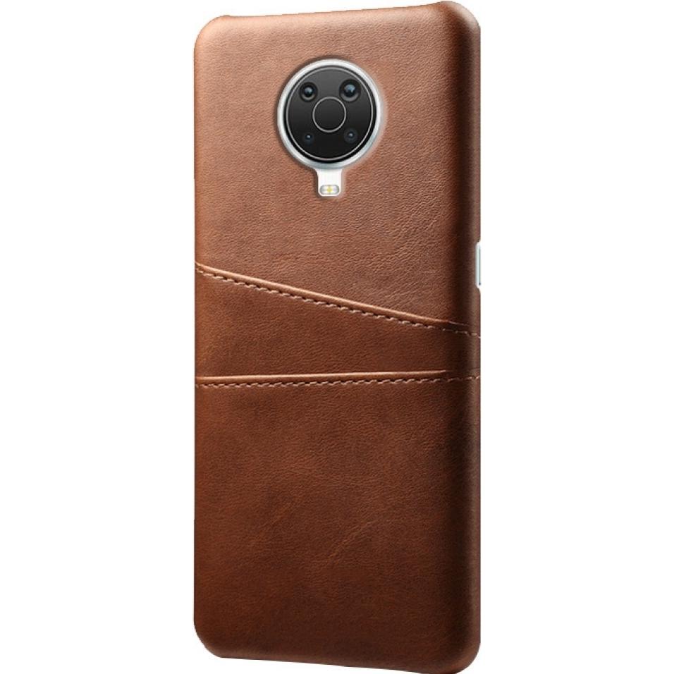 Thumbnail - Screenguard Nokia X20 CardCaddy Leder Backcase mit Kartenfächern (Nokia X20), Smartphone Hülle, Braun