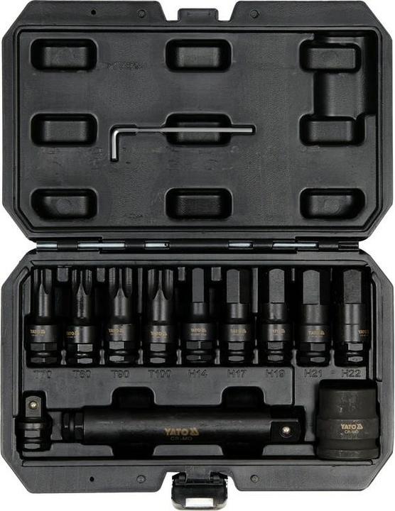 Actual product image Yato CLUTCH TORX / HEX UDAROWE 12 elem. 10655