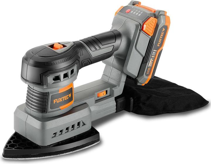 Fuxtec Ponceuse vibrante sans fil 20V FX-E1MS20 SET avec 1 x batterie 2Ah, 1 x chargeur 1A (Ponceuse vibrante)