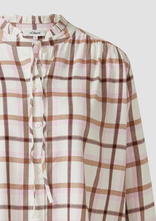 Immagine prodotto s.Oliver Bluse Flanellbluse mit Rüschenkragen (40)