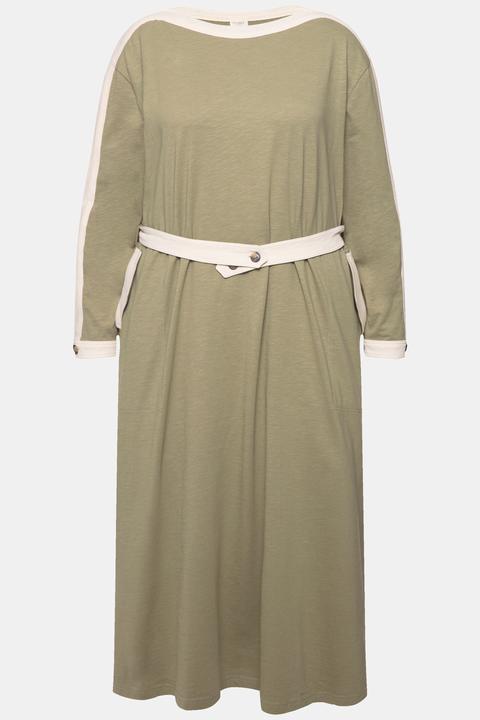 Produktbild Ulla Popken Jersey-Midikleid, U-Boot-Ausschnitt, Langarm (54, 56)