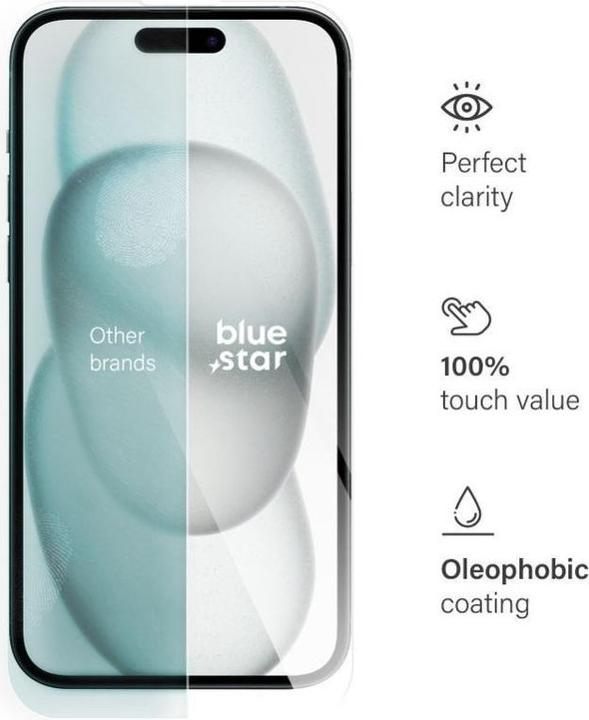 Actual product image NoName Protective glass Blue Star Tempered Glass Blue Star - IPHONE 15 Plus/16 Plus (1 Piece, Apple iPhone 15 Plus)