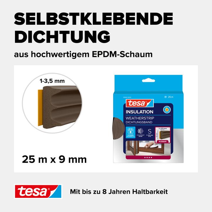 Actual product image tesa E-profile rubber seal (0.30 kg, Brown, Brown)