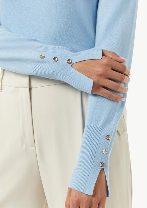 Image du produit Comma Strickpullover Feiner Strickpullover mit Zierknöpfen am Ärmel (46)