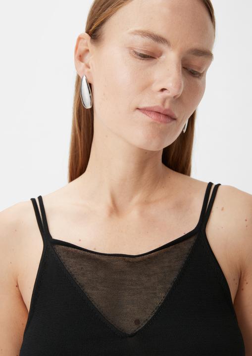 Produktbild Comma Strickpullunder Stricktop mit transparentem V-Ausschnitt (32)