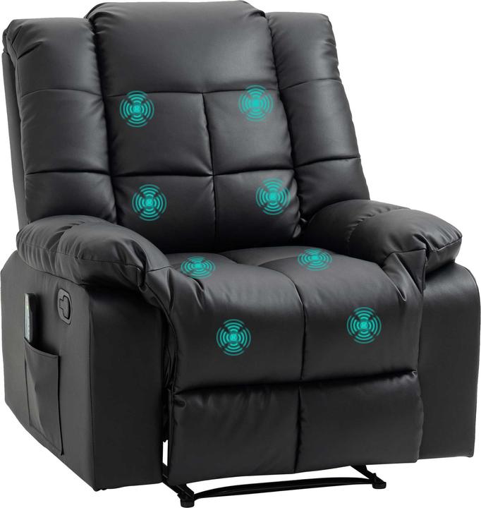 Image du produit Homcom Fauteuil de massage avec fonction de couchage et télécommande