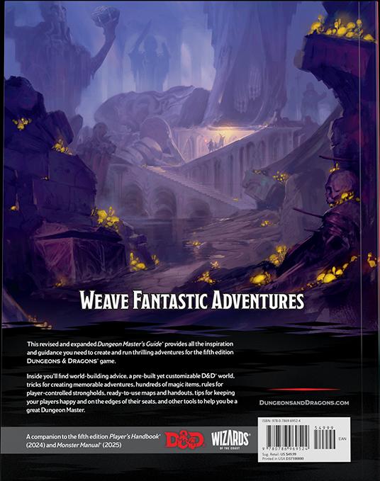Immagine prodotto Wizards of the Coast Guida del Dungeon Master del gioco di ruolo Dungeons & Dragons 2024 Inglese (Inglese)